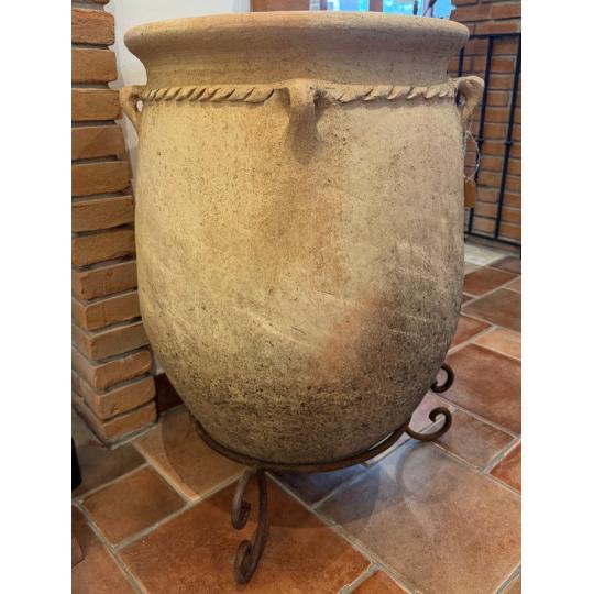mediterran terracotta kaspo terrakotta agyag regies antik voros talpas kovacsoltvas kerti dekoracio vaza dekoracio amfora fules terrakotta vintage 2.jpg
